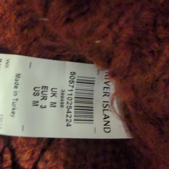 River island rust casual sweater nwt size medium - Picture 7 of 7